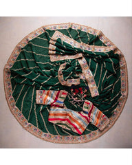 Gorgeou Rangoli Silk Emboidey Work Saree With Blouse