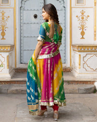 Rerdy To Wear Multi Faux Georgette Digital Print Anarkali Suit With Dupatta