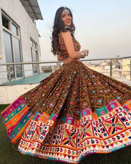 Gorgeous Multi Heavy Butter Silk Digital Print Lehenga Choli With Dupatta