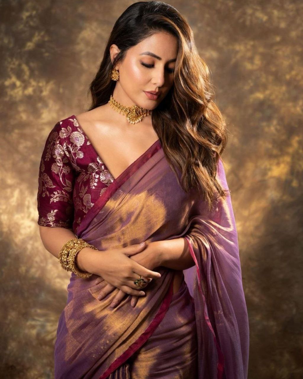 Gorgeous Jimmy Chu Silk Fancy Lace Saree With Blouse
